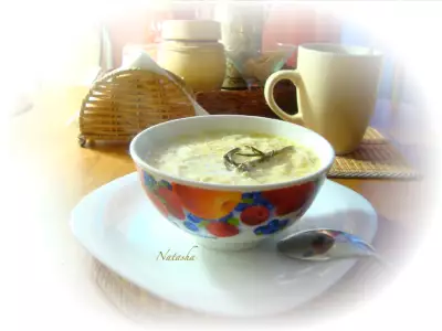 Суп молочный с вермишелью и розмарином