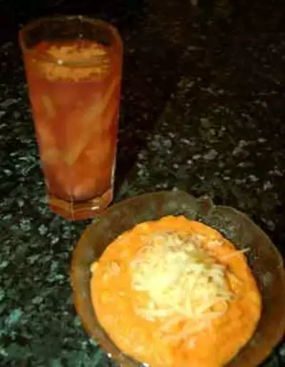 Картофельно-морковное пюре + кисель