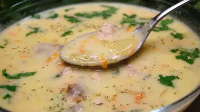 Суп рыбный с сыром