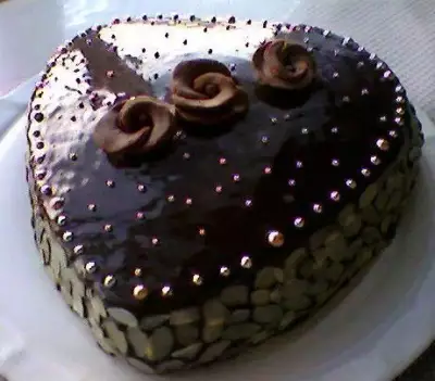 Шоколадный торт  "с праздником св.валентина"