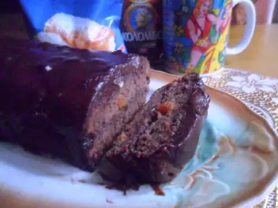 Шоколадный торт/кекс с изюмом "ура!!! каникулы"