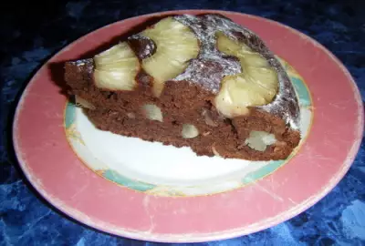 Шоколадно ликёрный пирог с ананасом