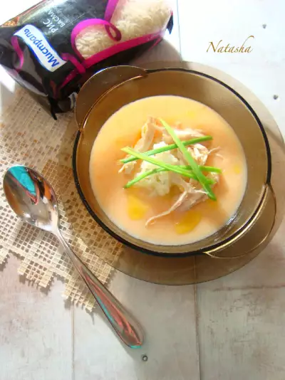Суп-пюре из цветной капусты и риса