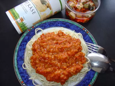 Спагетти болоньезе…с перловкой