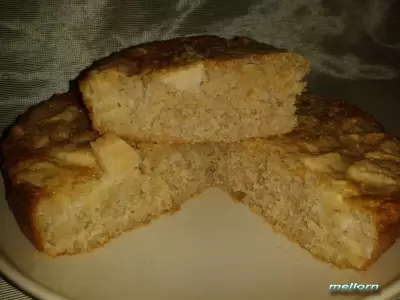 Пирог манно-овсяный с джемом и яблоком