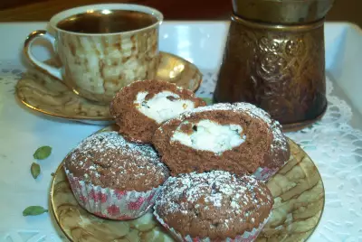 Шоколадно-коричные мини кексы с кофе по-тунисски.