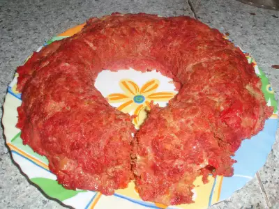 Свекольный кекс с мясом