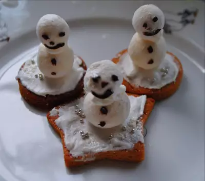 Имбирное печенье «снеговик»