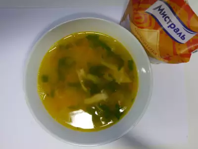 Куриный суп с красной чечевицей