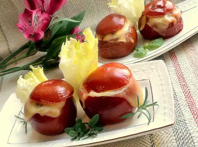 Сеньоры- помидоры, фаршированные овощами с фасолью "маш" от мистраль!!!