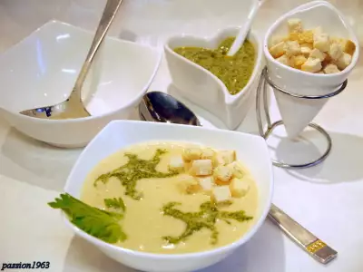 Суп-крем из фасоли с корневым сельдереем