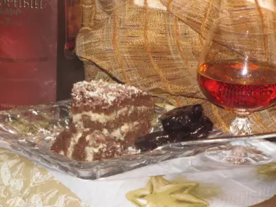 Торт пьяный чернослив