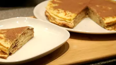 Блинный торт тирамису