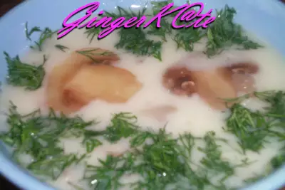 Картофельный суп по старочешски с грибами bramborová polévka
