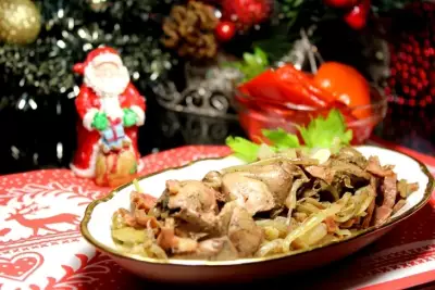 Ароматная куриная печень,запеченная в фольге - новогоднее спасибо викуле-passion1963