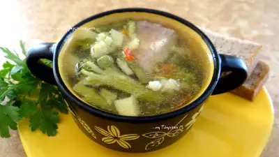 Детский суп с морским языком и овощами