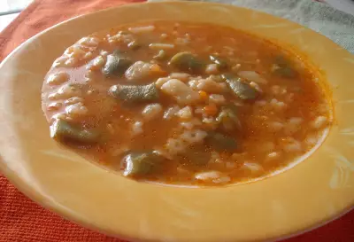 Суп из зелёной фасоли