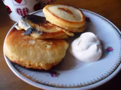 Griddle cakes - оладьи из пресного теста