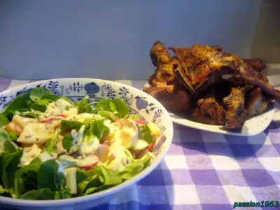 Пикантный салат из редиски к остаткам рыцарского ужина