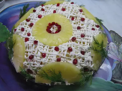 Салат "шапка мономаха" (праздничный вариант)