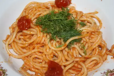 Спагетти с итальянской заправкой