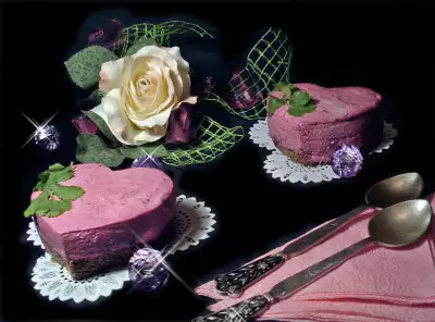 Свекольный чизкейк  с сельдью или "валентинки" для романтического ужина.