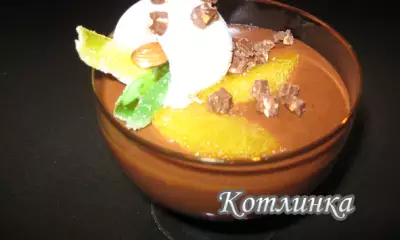 Шоколадно - апельсиновый мусс с мороженым крем - брюле