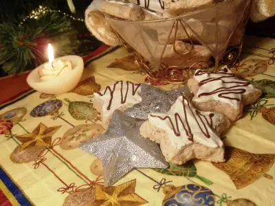 Рождественское печенье  № 2     "миндально коричные звёздочки"