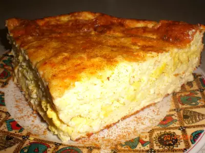 Пирог "яичный" с творожным сыром