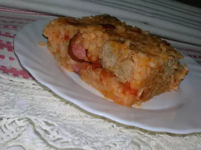 Сарту рисовый пирог со сборной мясной начинкой