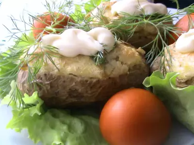 Картофельное суфле в картофельной кожуре