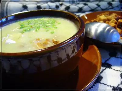Сырный суп пюре с крессом
