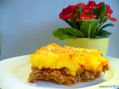 Shepherd´s pie with polenta (пастуший пирог с полентой)