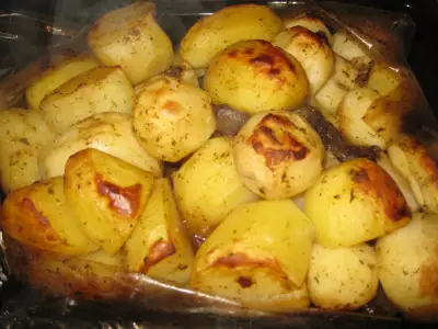 Картофель печеный в рукаве для запекания