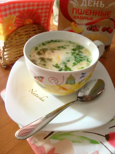 Молочный картофельный суп с пшёнными хлопьями