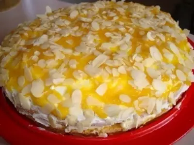 Пирог торт с манго и творожным кремом забава