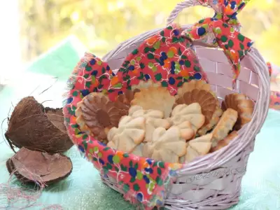 Творожные печенье с кокосом
