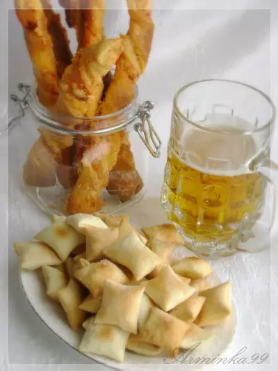 Пивная церемония с сырными палочками и крекерами (дуэль)