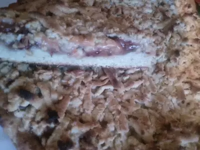 Постный песочный пирог со смородиной