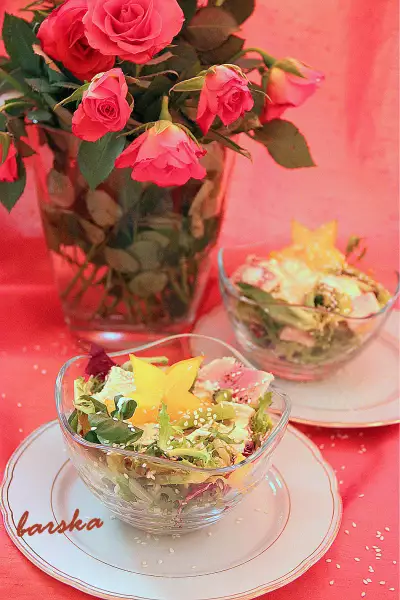 Салат с форелью "праздник вкуса"