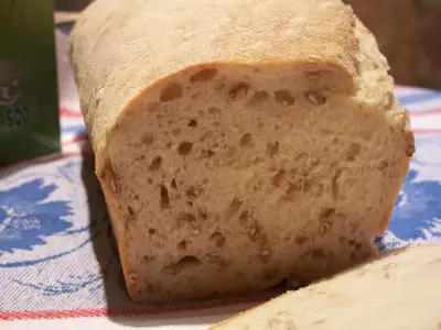 Простой белый хлеб с пророщенной пшеницей