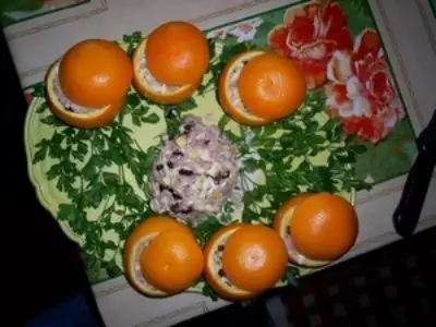 Салат в апельсинах