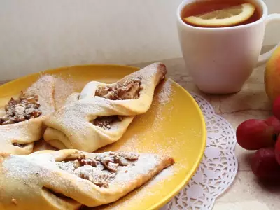 Печенье  с яблоками, корицей и орехами "чарох"