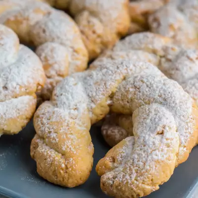 Сказочно вкусное песочное печенье с орешками карнавальные кольца. домашнее печенье к чаю за 30 минут
