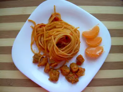 Спагетти с курочкой