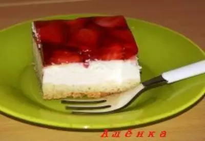 Клубничная полянка на творожном пироге erdbeere käsekuchen