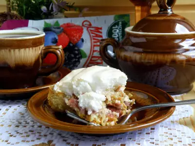 Пирог с яблочной начинкой джемом махеевъ и меренгой