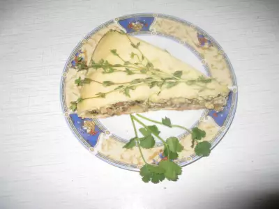 Осетинский пирог с курицей грибами и сыром