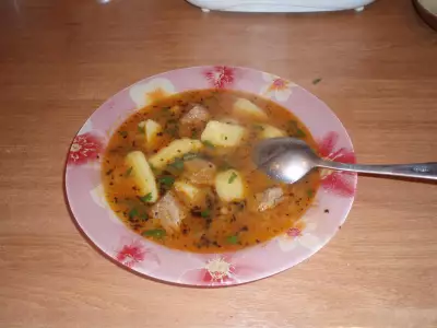 Суп-соус "яйни"