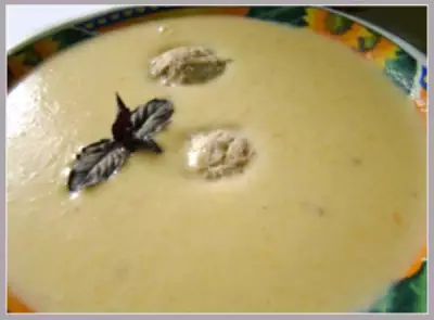 Кабачково картофельный крем суп с фрикадельками